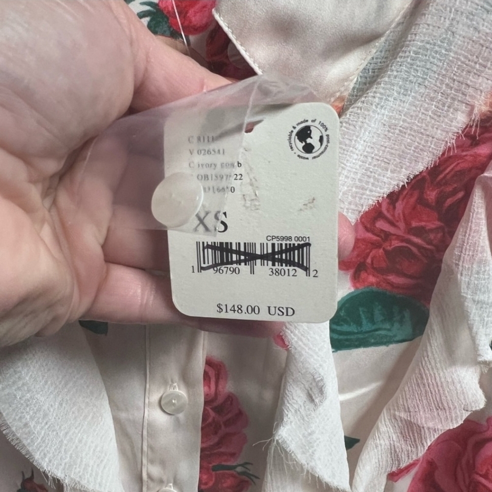 NWT Free People Charlotte Blouse Size XS - Picture 7 of 7